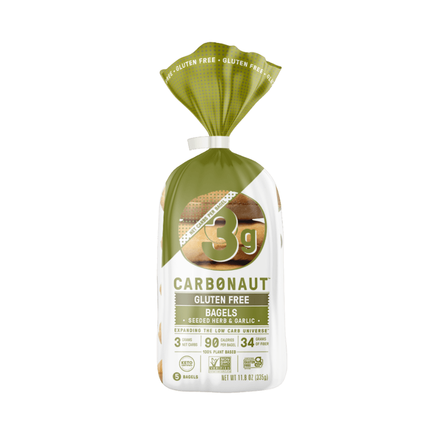 Carbonaut Gluten Free Bagels Seeded Herb & Garlic USA