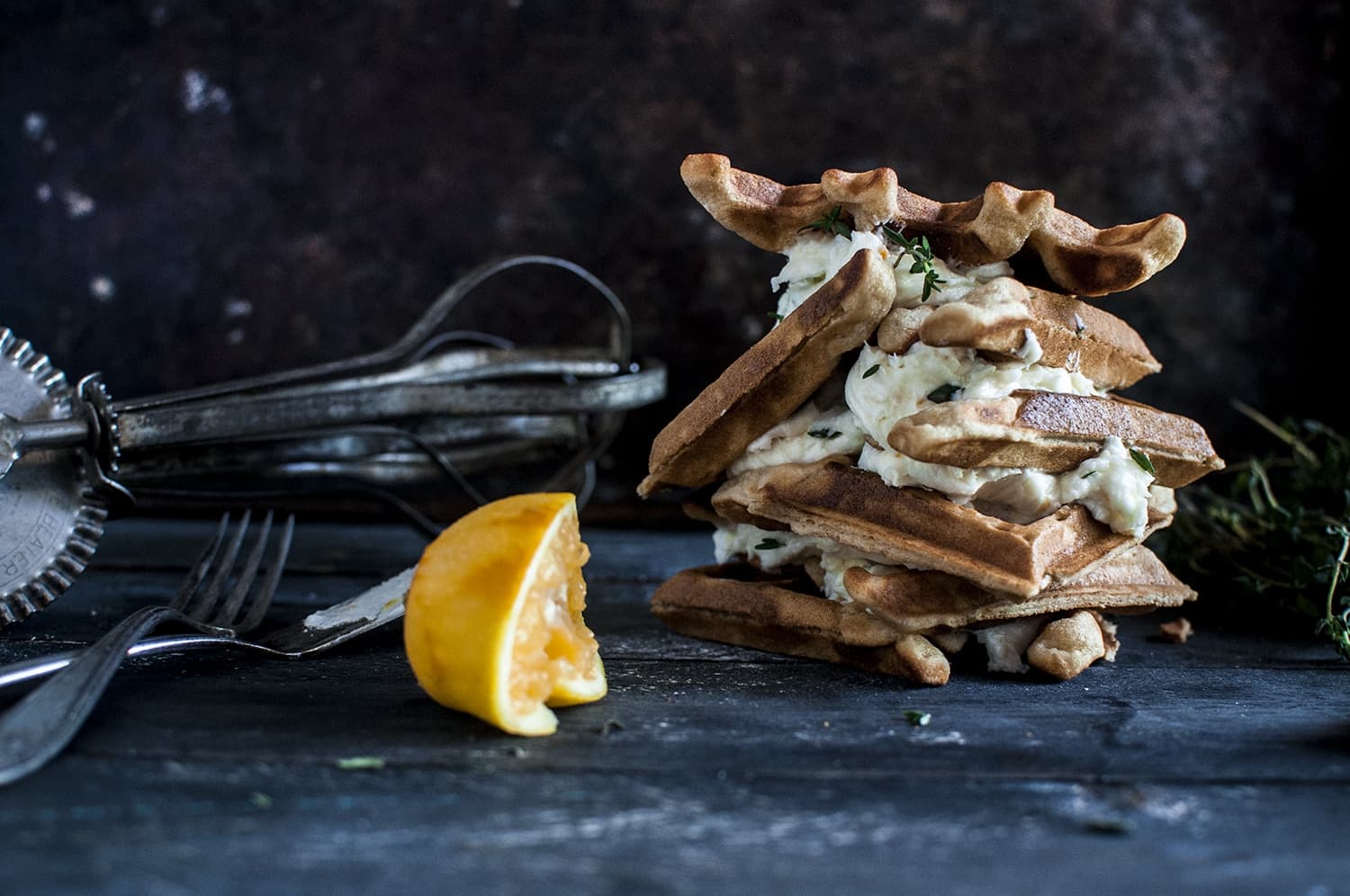 Lemon Thyme Waffles
