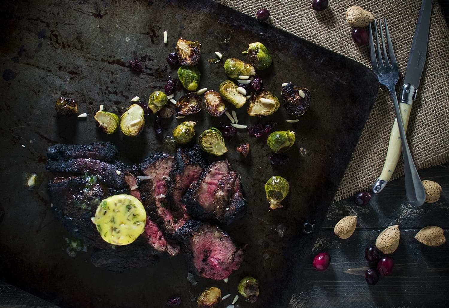 Steak With Garlic Bearnaise Butter